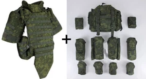 Russian 6B45 Tactical Vest Shoulder Pads&Crotch Pads AK Shooter Molle Sub-bag  - Picture 1 of 17