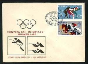 Polonia 1980 - Olimpiadi di Mosca - Sci e Equitazione - FDC - Picture 1 of 1