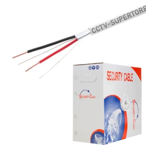 398 Fuß Sicherheit Einbruchmeldekabel 22/2 Solide Geschirmt 22 AWG Kabel Weiß - Bild 1 von 4