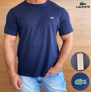 Men's Lacoste Crew Neck Pima Cotton Jersey T-shirts (TH6709 001) - Picture 1 of 1