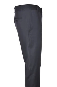 Slim trousers Daniele Alessandrini in blue operated fabric for modern men - Picture 1 of 4