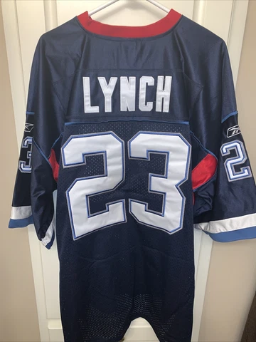 STITCHED SEWN MARSHAWN LYNCH BUFFALO BILLS REEBOK FOOTBALL JERSEY MENS 56 VTG Cover
