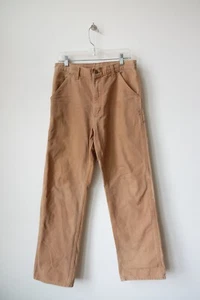 USA MADE Carhartt B11 BRN Carpenter Jean 32X34 Brown Distressed Work Vintage - Picture 1 of 3