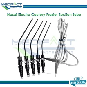 New ENT Nasal Electro Cautery Frazier Suction Tube Black Insulated with Finger - Picture 1 of 3
