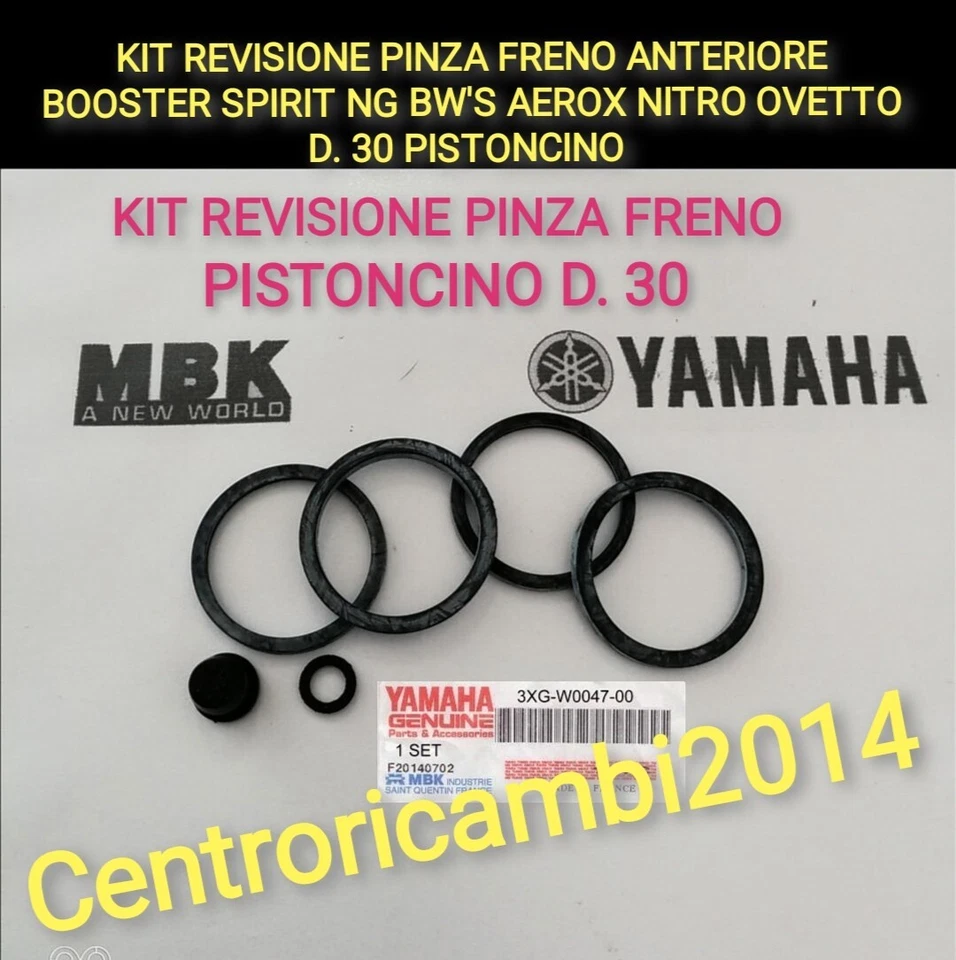REVISIONE PINZA FRENO ANTERIORE GRIMECA KIT REVISIONE PINZA FRENO ANTERIORE BOOSTER SPIRIT NG BW'S AEROX NITRO OVETT D30