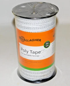 Gallagher Nastro Poli per Recinzione Elettrica 200m 656ft. Lungo, 12,5mm 1/2in. largo - NUOVO - Foto 1 di 8