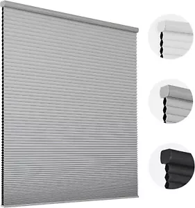Cellular Shades Cordless, Blackout Shades Cellular Blinds for Indoor Windows, Bl - Picture 1 of 12