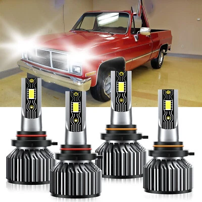For GMC R3500 1988-1991 9005+9006 LED Headlight Bulb High Low Beam Combo White - Image 1 of 4