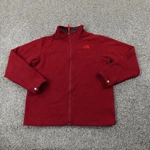 North Face Sweater Boys Large 14/16 Red Fleece Outdoor Zip Sweatshirt Casual - Picture 1 of 18