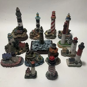 Miniature Lighthouse Figures (lot Of 14) - Picture 1 of 1
