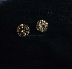 1 Ct Certified CVD Loose White Color Diamond Pair Round Cut VVS1 Gemstone 5JSJ - Picture 1 of 7