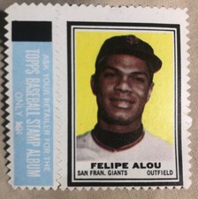 1962 Topps Baseball Stamps Felipe Alou