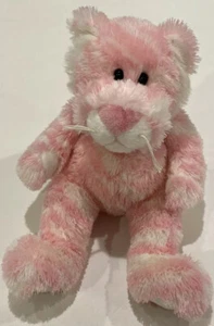 15” Pink White Stripe Tiger Plush Stuffed Wild Animal Soft Toy Whiskers - Picture 1 of 7