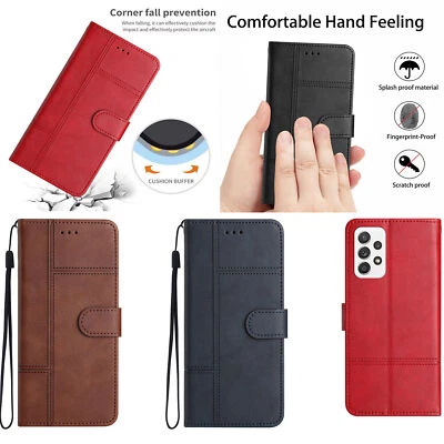 Magnetic Leather Wallet Phone Case for Motorola G05 G84 E15 G35 Edge 40 50 60 - Image 1 of 4