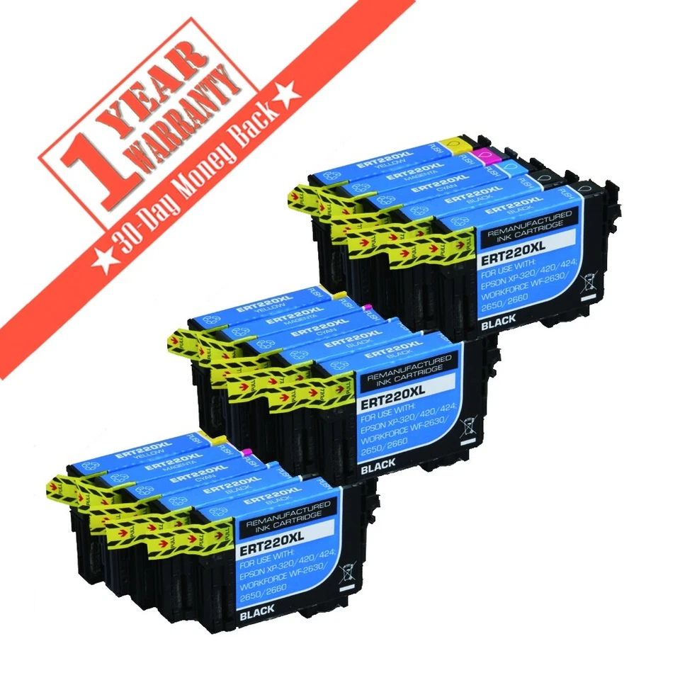 220XL T220XL Ink Cartridge For Epson WorkForce WF-2750 WF-2760 WF-2630 WF-2650 - Image 1 of 4