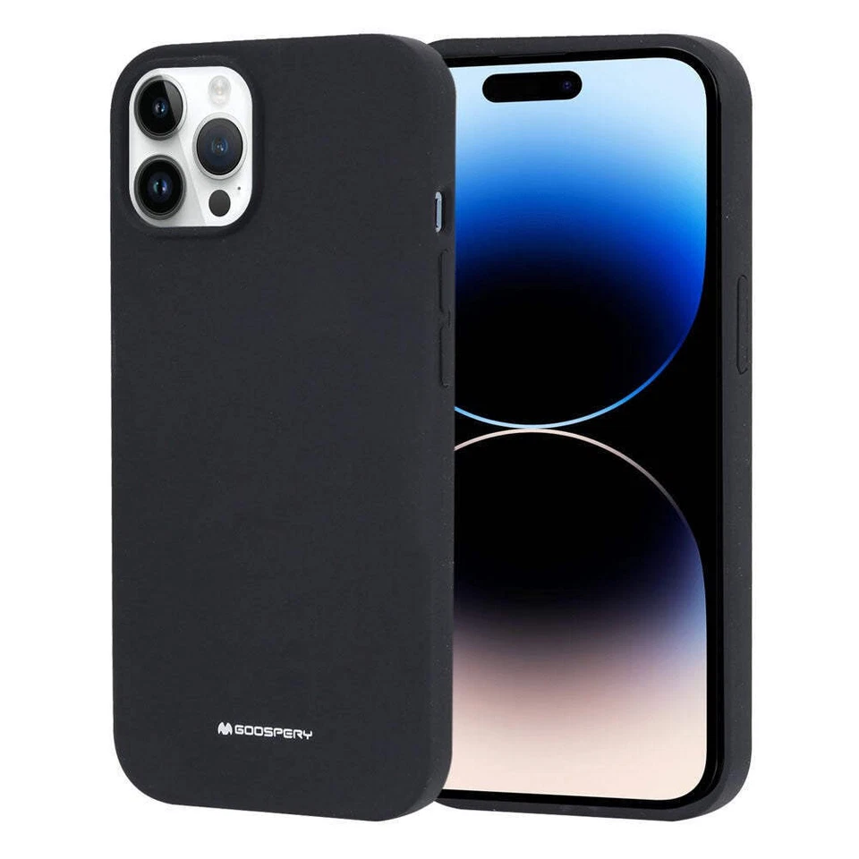 Funda Silicona Mercury Goospery para iPhone 16 Plus Pro Max Negra Foto 1 de 4