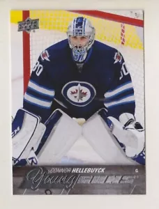 15-16 Upper Deck Connor Hellebuyck Young Guns Rookie Winnipeg Jets 2015 - Imagen 1 de 2