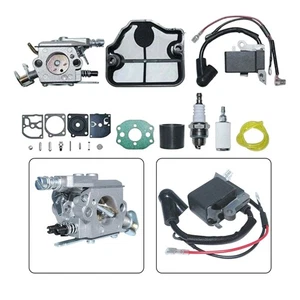 Ignition Coil and Carburetor Kit for 136 137 141 142 36 Chainsaw Engine Repair - Picture 1 of 9