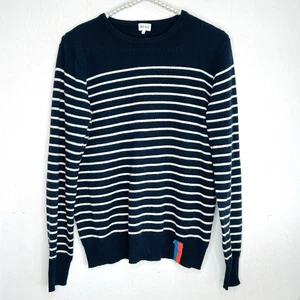KULE Cashmere Sophie Sweater Small Striped Crew Neck Preppy Nautical LS Heritage - Picture 1 of 9