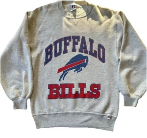 Vintage Russell Athletic Buffalo Bills NFL Football Sweatshirt 1993 Medium Gray - Picture 1 of 11