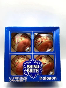 Shiny Brite 4x Weihnachtsschmuck gehämmert Jack Frost Finish - Bild 1 von 5