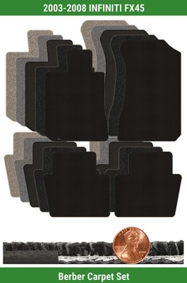 Juego de alfombrillas bereber personalizadas Lloyd para Infiniti FX45 2003-2008 (4 piezas) #T1S Foto 1 de 4
