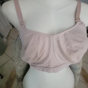 Womens Plus Size Non-Padded Wirefree T-Shirt Bra Size 40C Color Taupe  - Picture 1 of 6
