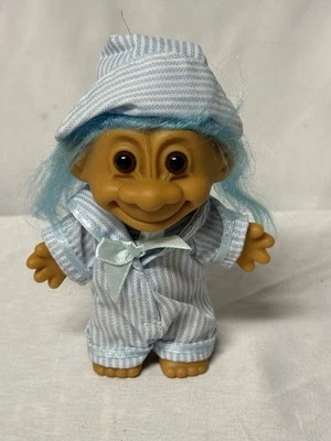 RUSS Azul Claro PELO MARINERO TROLL con AZUL RAYAS 1 PIEZA CONJUNTO 5" Foto 1 de 4