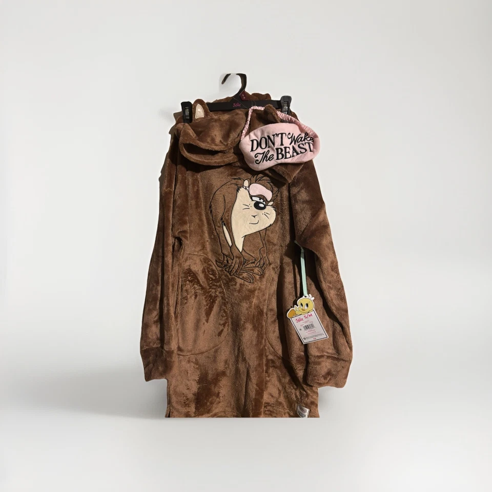 Vestido Pijama Justice Tasmanian Devil Looney Tunes con Máscara Nuevo con Etiquetas Talla Pequeña Foto 1 de 1