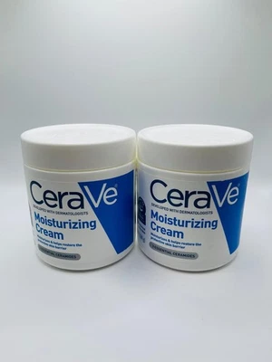 PACK de 2 ceramidas crema hidratante CeraVe para piel normal a seca - 19 oz cada una Foto 1 de 4