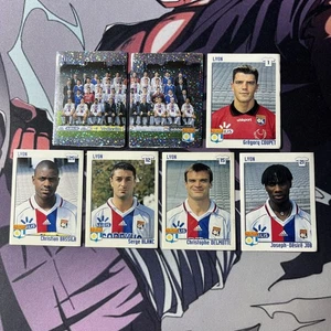 LOT DE 7 STICKERS LYON OL PANINI FOOT 99 1999 FRANCE FOOTBALL - Foto 1 di 2