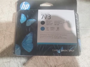 Genuine HP 773 Matte Black / Cyan DesignJet Printhead C1Q20A Exp4/25 - Afbeelding 1 van 3