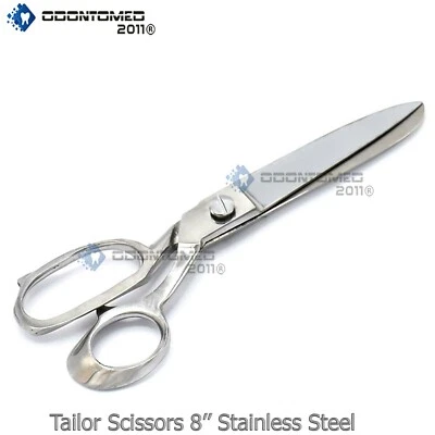 1 Pc Tailor Scissors 8" Sliver Sewing Dressmaking Upholstery Fabric Shears - Image 1 of 3