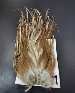 BRONZE DUN ROOSTER SADDLE HACKLE DRY FLY TYING FEATHERS #7 - Picture 1 of 4