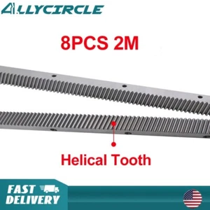 8PCS 2Mod Gear Rack Helical Teeth 24*24*1000mm CNC Router X.Y Axis Transmission - Picture 1 of 10