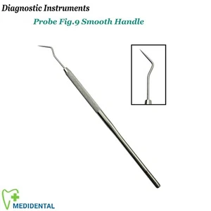 Periodontal Explorer Probe 9 Dentist Tip Exam Diagnostic Instruments - Picture 1 of 4