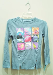 Camisa Trolls Princesa Amapola Brillo Tinte Turquesa Mangas Largas para Niñas, M - Imagen 1 de 3