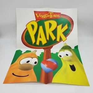 Factory Vintage VeggieTales VeggieTown Park Poster selten 22" x 16" Bildung - Bild 1 von 4