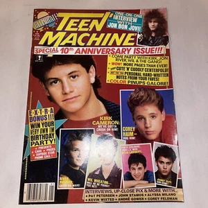 1988 JANUARY TEEN MACHINE MAGAZINE - COREY HAIM - RIVER DEPP BON JOVI - MINT - Picture 1 of 2