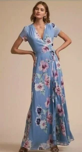 BHLDN Maxi Dress Forget Me Not Blue Calypso Medium $258 - Picture 1 of 8