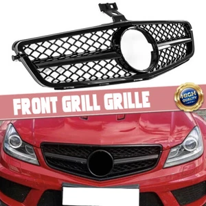 Parrilla de parachoques delantero negro brillante para Mercedes Benz W204 2007-2014 C250 C300 C350 - Imagen 1 de 11