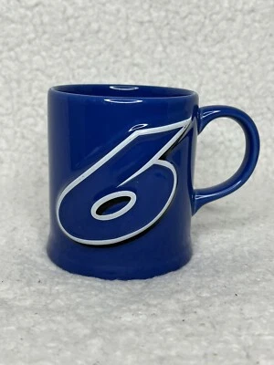 NASCAR Mark Martin #6 Coffee Cup Mug Blue Embossed 3D Vintage Roush Racing 6 - Image 1 of 4