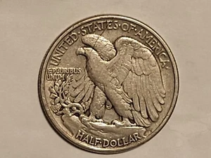 1942 Walking Liberty Half Dollar with a Cracked Planchet Major Mint Error *RARE - Picture 1 of 5