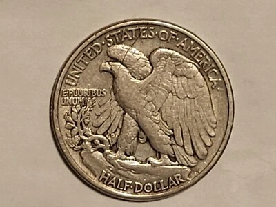 1942 Walking Liberty Half Dollar with a Cracked Planchet  Major Mint Error *RARE - Image 1 of 4