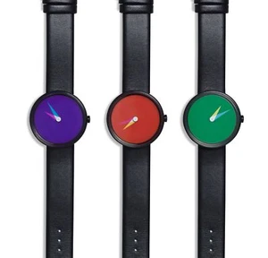 Relojes de pulsera modernos de cuarzo unisex para hombres y mujeres mezcla de colores con correa de cuero - Imagen 1 de 7