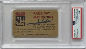 1994 Indy Indianapolis 500 Ticket Signed Mario Andretti PSA DNA COA Autograph F1 - Picture 1 of 3