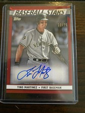 2020 Topps Series 1 Tino Martinez Baseball Stars Auto Red #/25 Jersey # Yankees