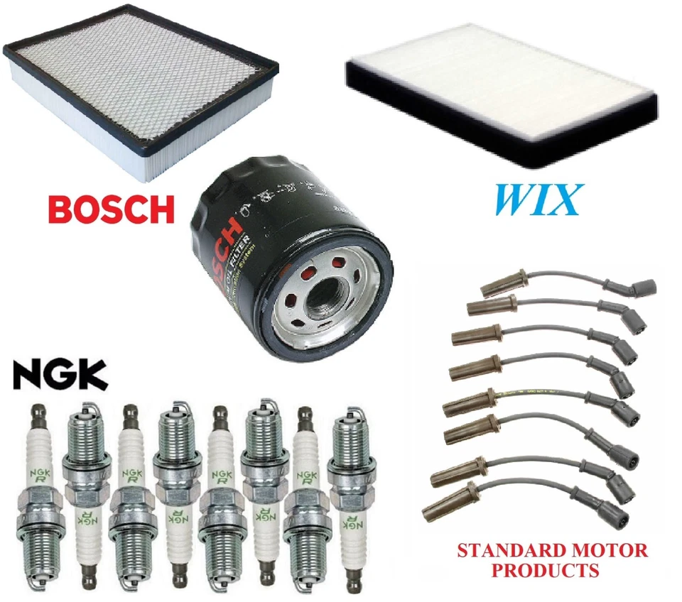 Tune Up Kit Filters Spark Plugs Wire For GMC SIERRA 1500 V8, ROUND COIL 2006 - Image 1 of 1