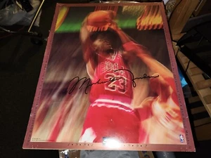 1991-92 NIKE 16" X 20" inch MICHAEL JORDAN CHICAGO BULLS NBA POSTER used - Picture 1 of 24