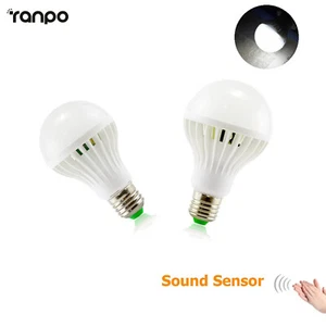E27 Sound Activated Light Sensor Bulbs Lamp 6000k Bulb For Not-Dimmable Room - Picture 1 of 19